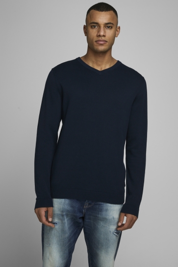 Jack & Jones Trui JJEBASIC KNIT V-NECK NOOS 12137194 Navy Blazer