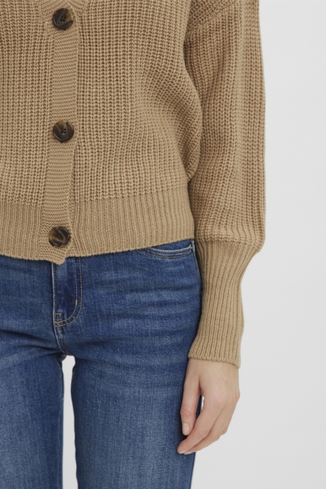 Vero Moda camel dames vest | Close up