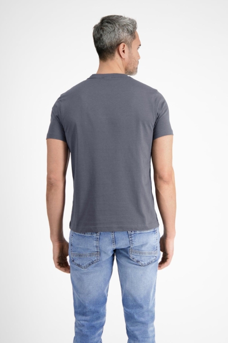 Lerros grijze heren t-shirt | Model achteraanzicht