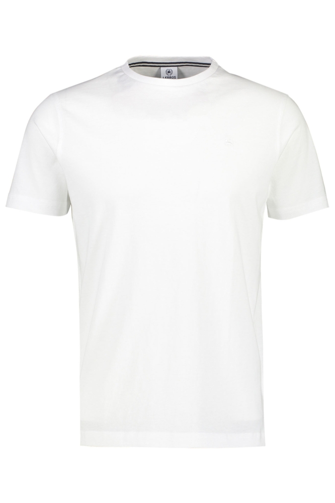 Lerros witte heren t-shirt | Vooraanzicht