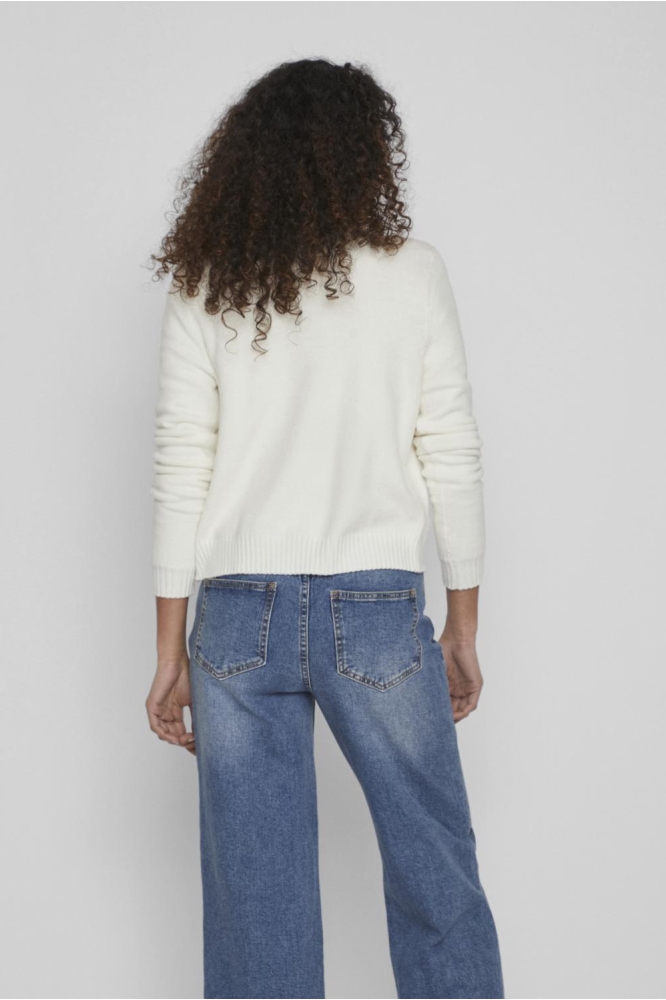 Vila witte dames vest | Model achteraanzicht