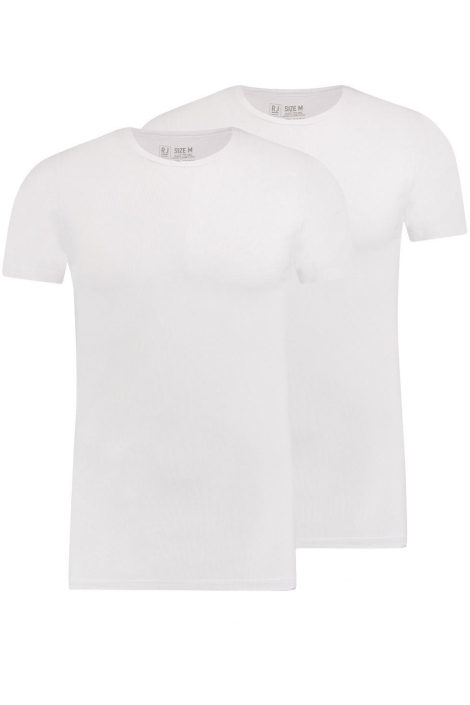 RJ Bodywear witte heren t-shirt | Vooraanzicht