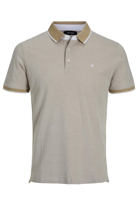 Jack & Jones zand heren polo | Vooraanzicht
