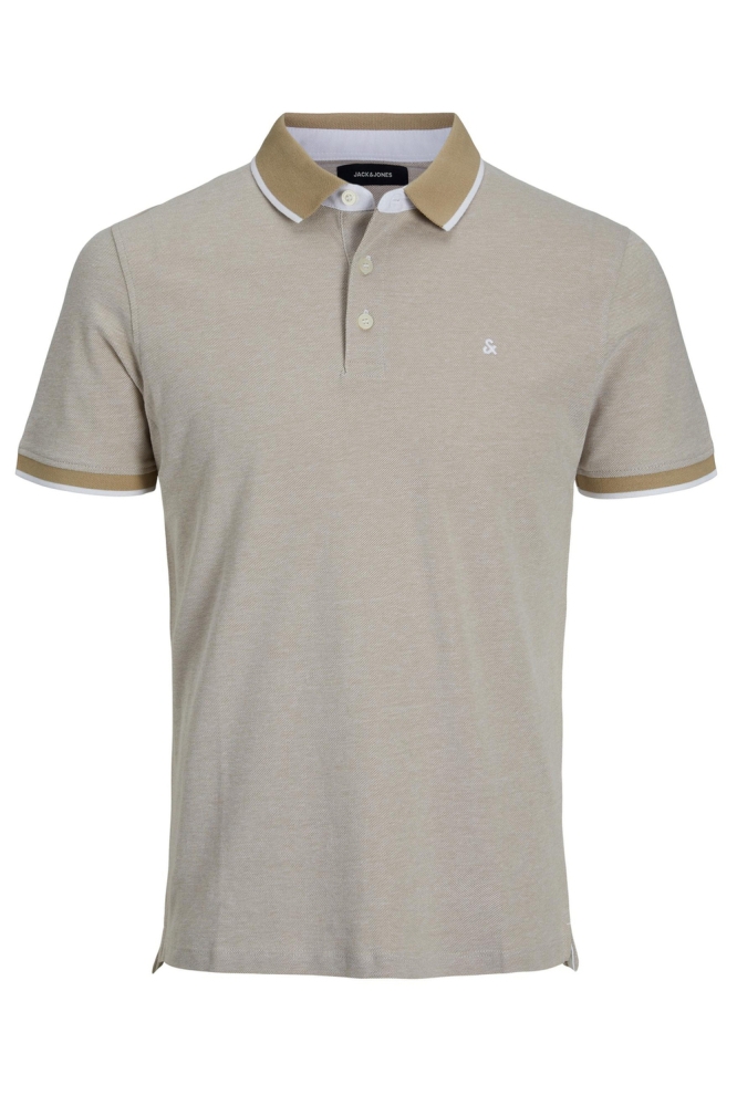 Jack & Jones bruine heren polo | Vooraanzicht