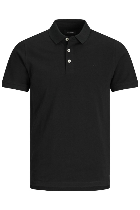 Jack & Jones zwarte heren polo | Vooraanzicht