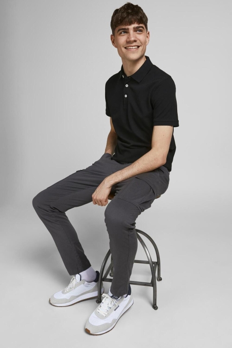 Jack & Jones zwarte heren polo | Model