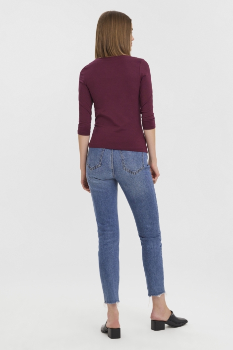 Vero Moda bordeaux dames t-shirt | Model