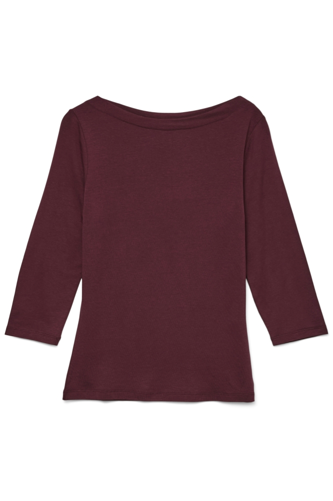 Vero Moda bordeaux dames t-shirt | Vooraanzicht
