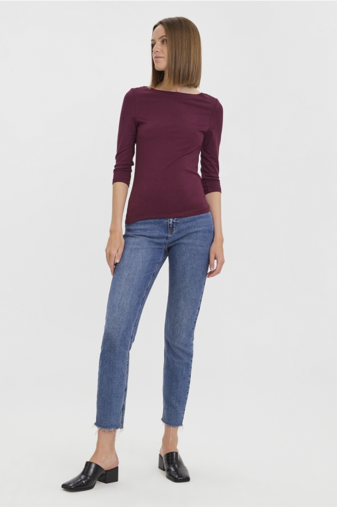 Vero Moda bordeaux dames t-shirt | Model