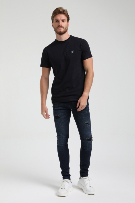 Gabbiano blauwe heren t-shirt | Model