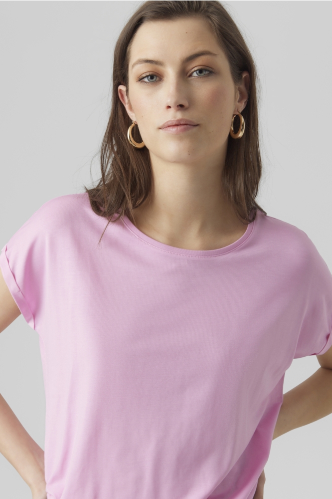 Vero Moda roze dames t-shirt | Model