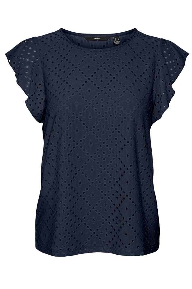 Vero Moda blauwe dames t-shirt | Vooraanzicht