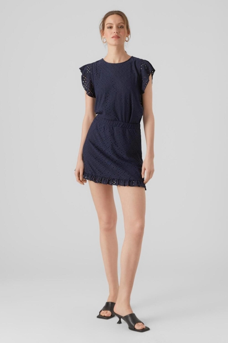 Vero Moda blauwe dames t-shirt | Model