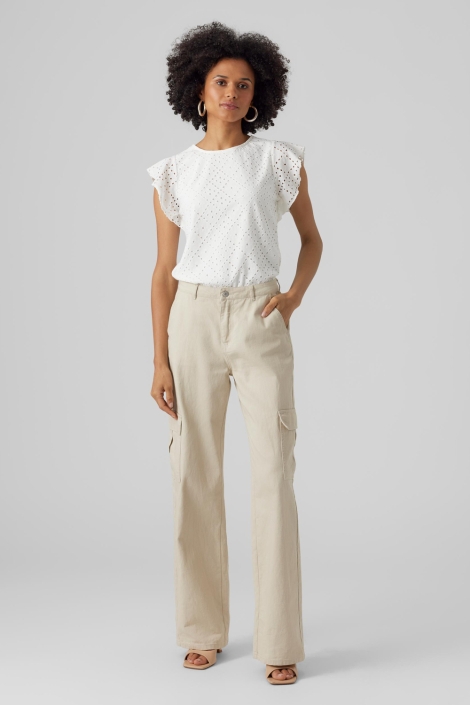 Vero Moda witte dames t-shirt | Model