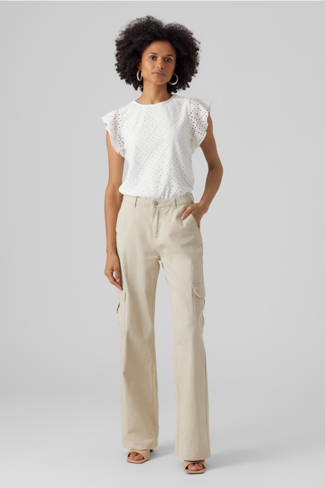 Vero Moda witte dames t-shirt | Model