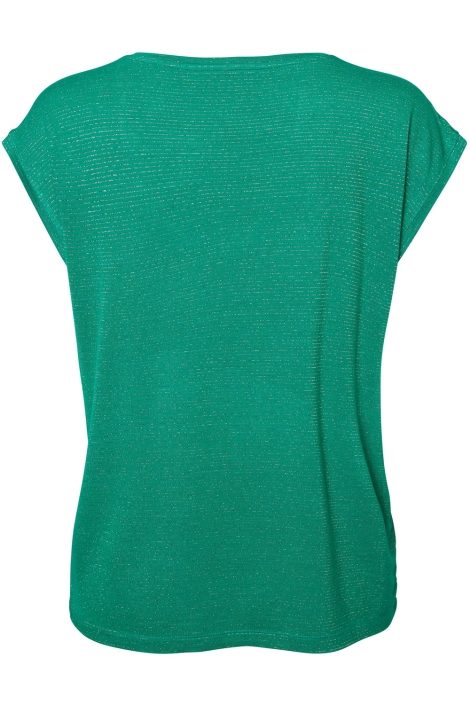 Pieces groene dames t-shirt | Achteraanzicht