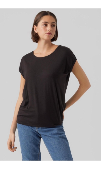 VMAVA PLAIN SS TOP GAJRS NOOS 10284468 BLACK