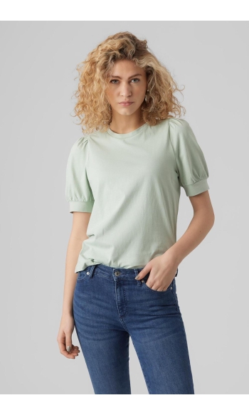VMKERRY 2/4 O-NECK TOP VMA JRS NOO 10275520 Silt Green