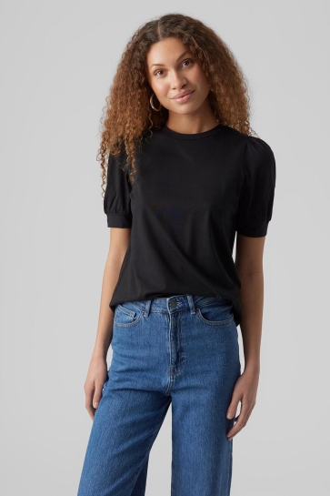 Vero Moda vmkerry 2/4 o-neck top vma jrs noo Zwart