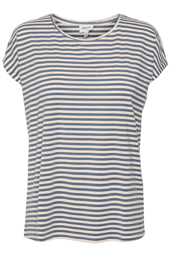Vero Moda blauwe dames t-shirt | Vooraanzicht