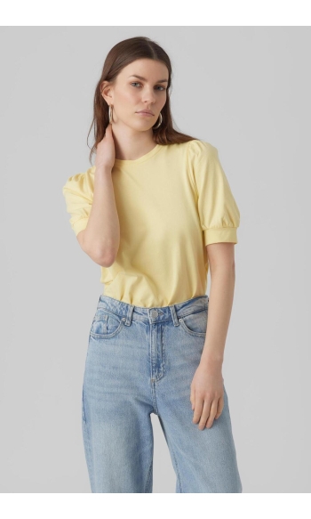 VMKERRY 2/4 O-NECK TOP VMA JRS NOOS 10275520 Lemon Meringue