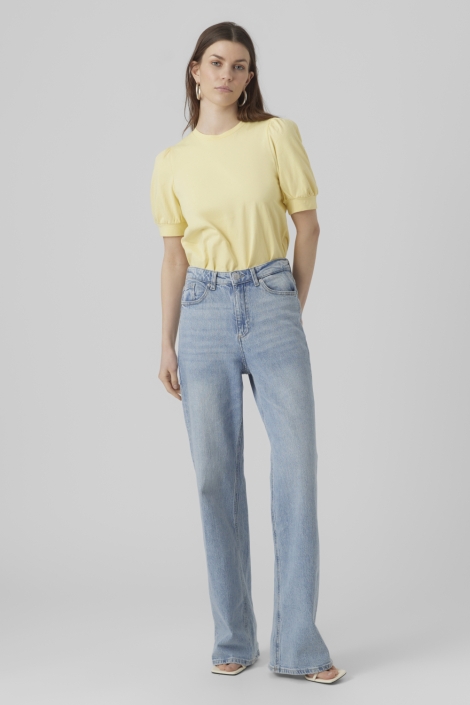Vero Moda gele dames t-shirt | Model