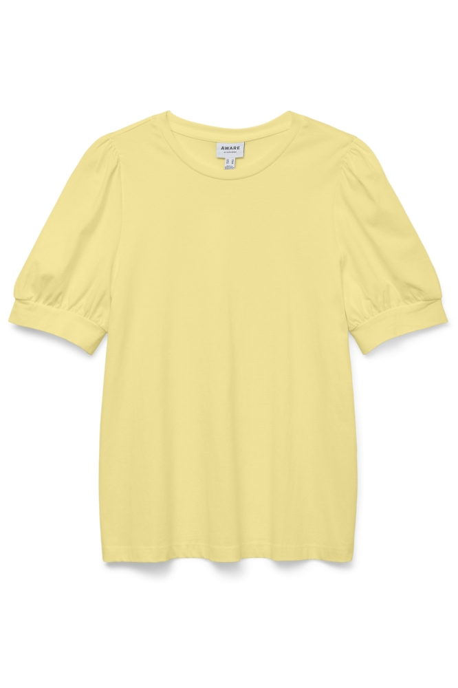 Vero Moda gele dames t-shirt | Vooraanzicht