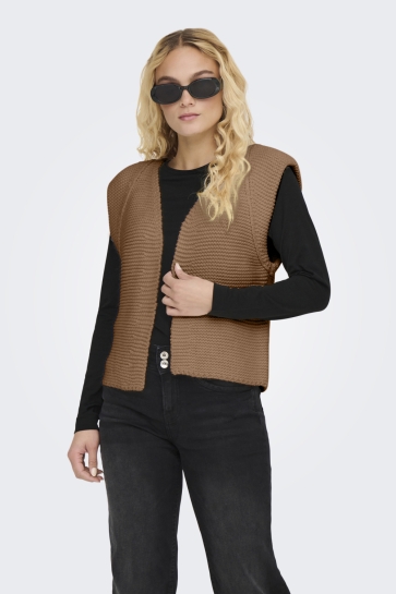 Only Vest ONLLOUI VEST EX KNT 15307880 TOASTED COCONUT