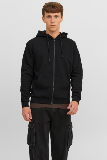 Jack & Jones jjebradley sweat zip hood noos Zwart