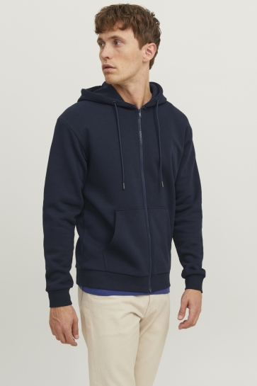 Jack & Jones jjebradley sweat zip hood noos Blauw