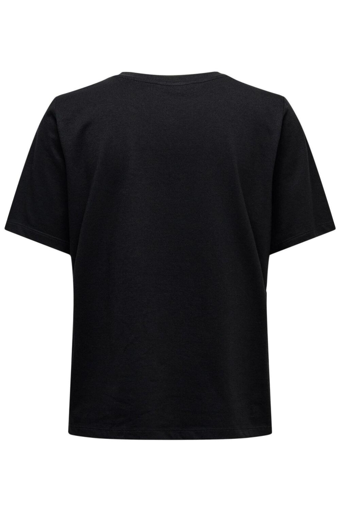 Only zwarte dames t-shirt | Achteraanzicht