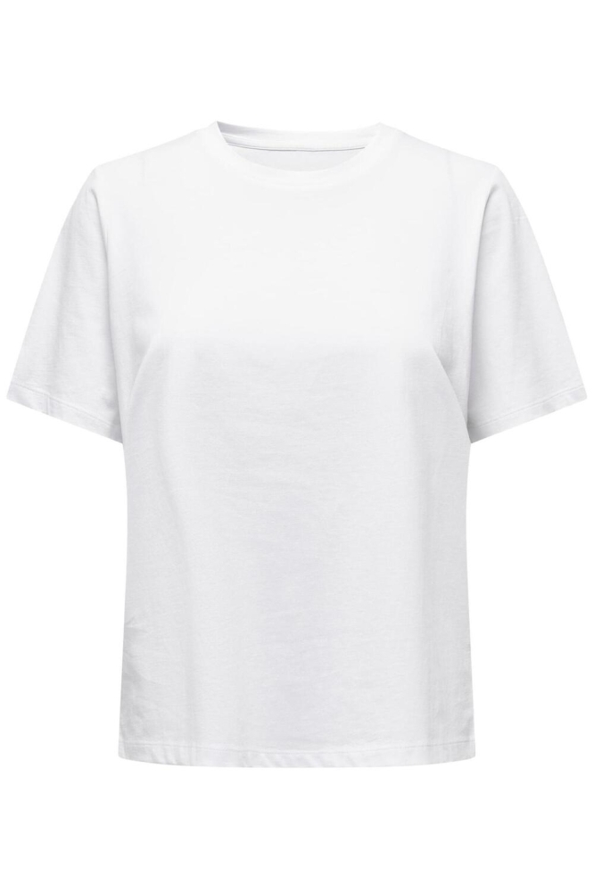 Only witte dames t-shirt | Vooraanzicht