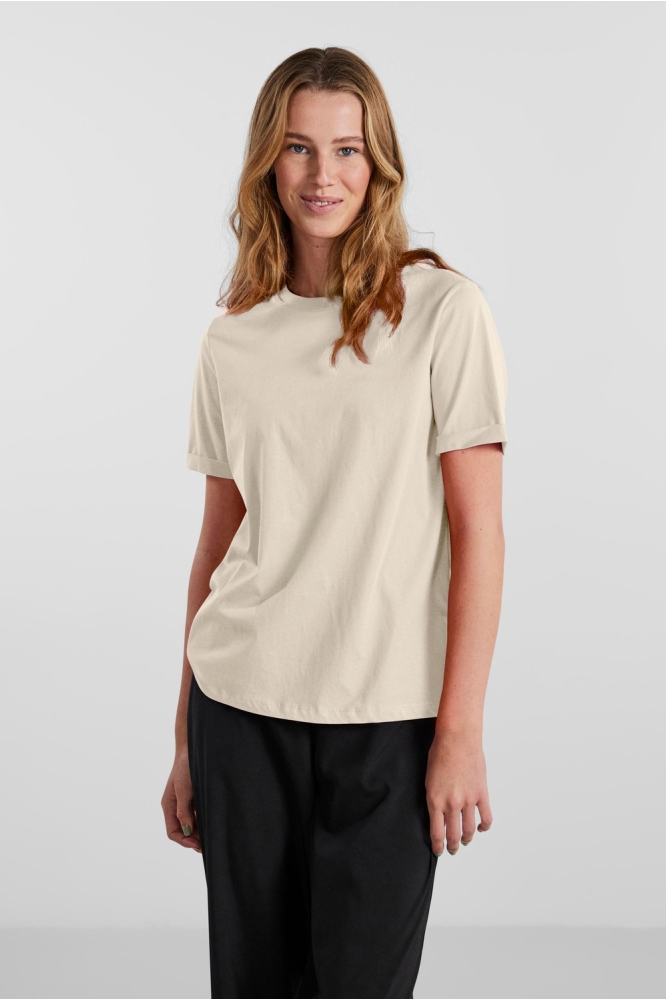 Pieces ecru dames t-shirt