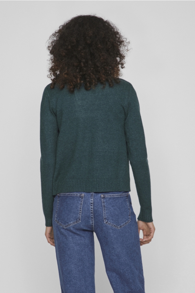 Vila groene dames vest | Model achteraanzicht