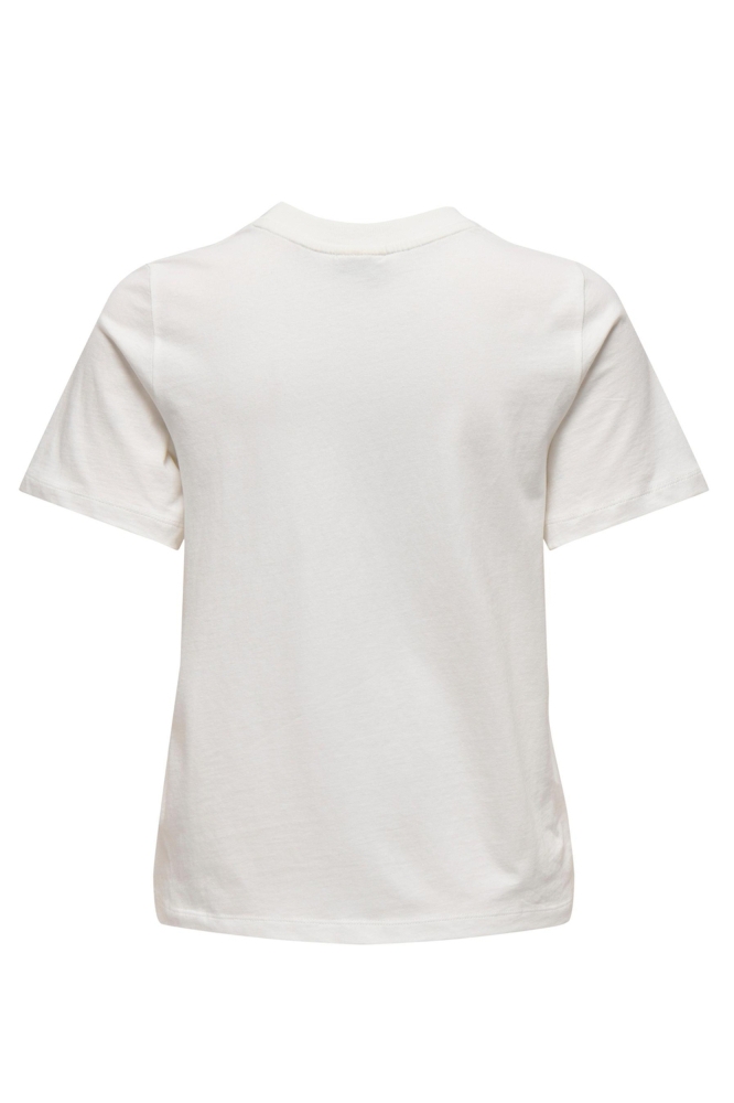 Jacqueline de Yong ecru dames t-shirt | Achteraanzicht