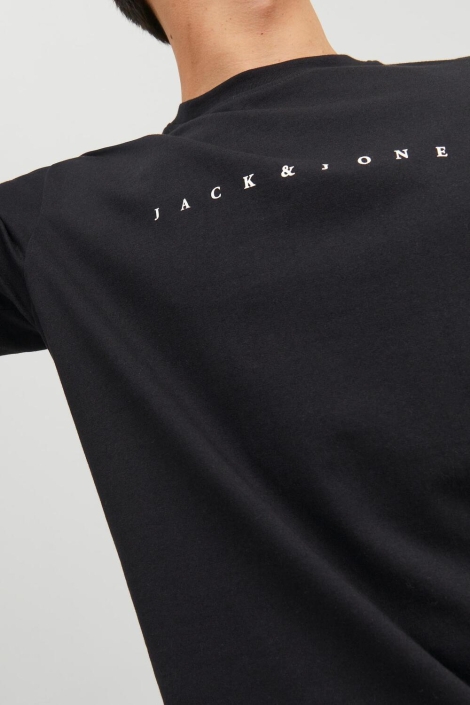 Jack & Jones zwarte heren t-shirt | Close up