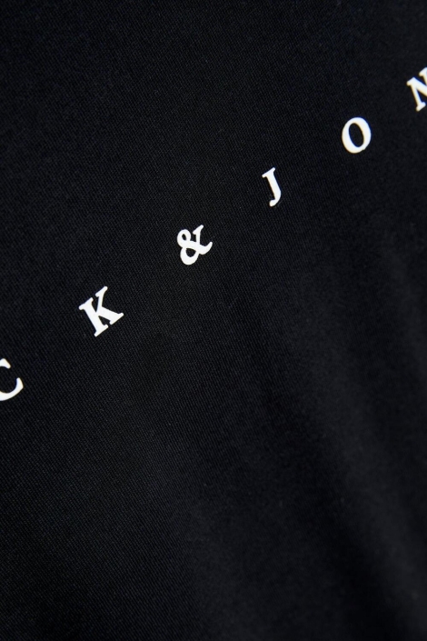 Jack & Jones zwarte heren t-shirt | Close up