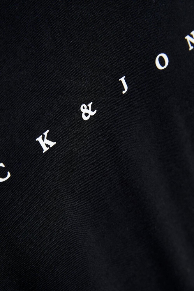 Jack & Jones zwarte heren t-shirt | Close up