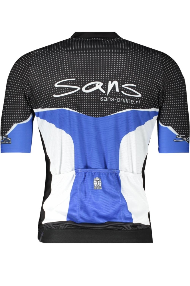 Sans blauwe heren sport jas | Achteraanzicht