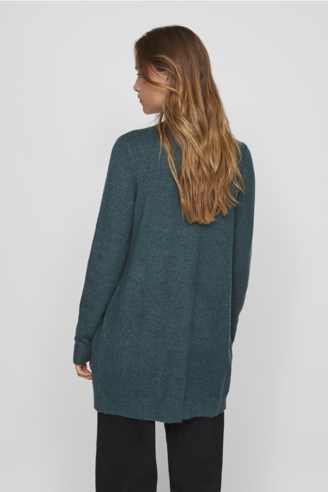 Vila groene dames vest | Model achteraanzicht