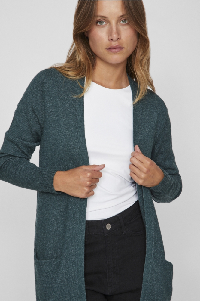 Vila groene dames vest | Close up