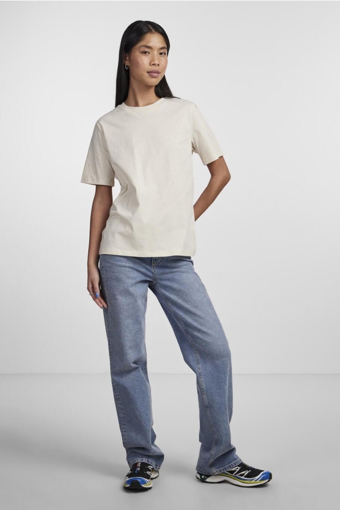 Pieces ecru dames t-shirt | 