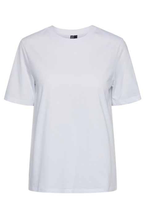 Pieces witte dames t-shirt | Vooraanzicht