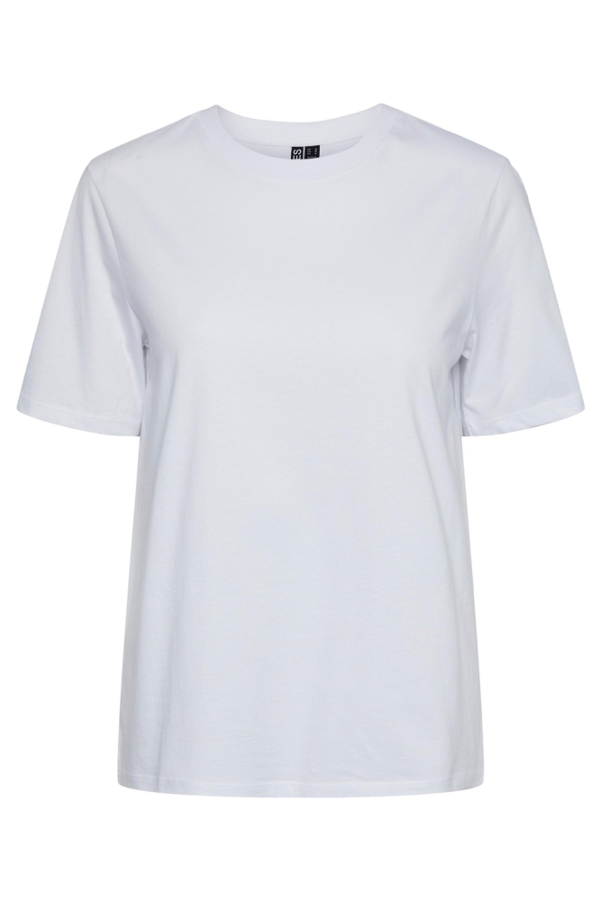 Pieces witte dames t-shirt | Vooraanzicht