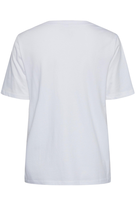 Pieces witte dames t-shirt | Achteraanzicht