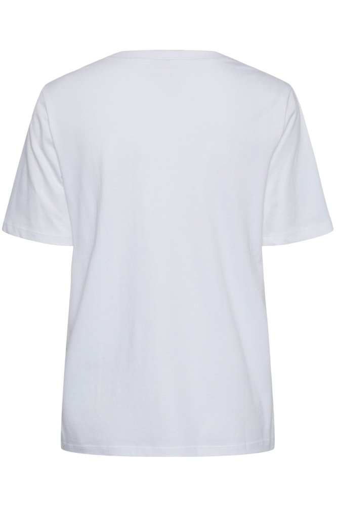 Pieces witte dames t-shirt | Achteraanzicht