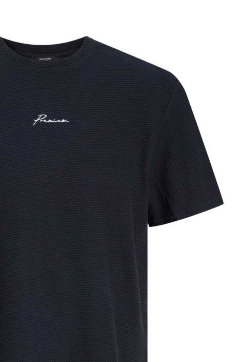 Jack & Jones blauwe heren t-shirt | Close up