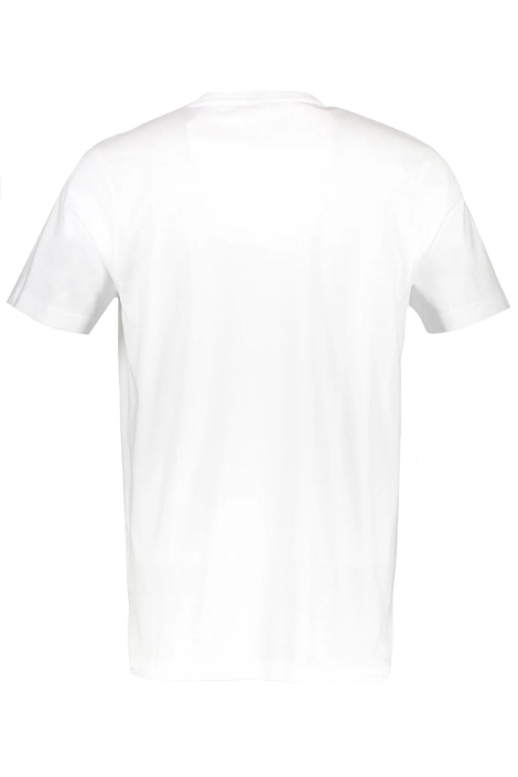 Lerros witte heren t-shirt | Achteraanzicht