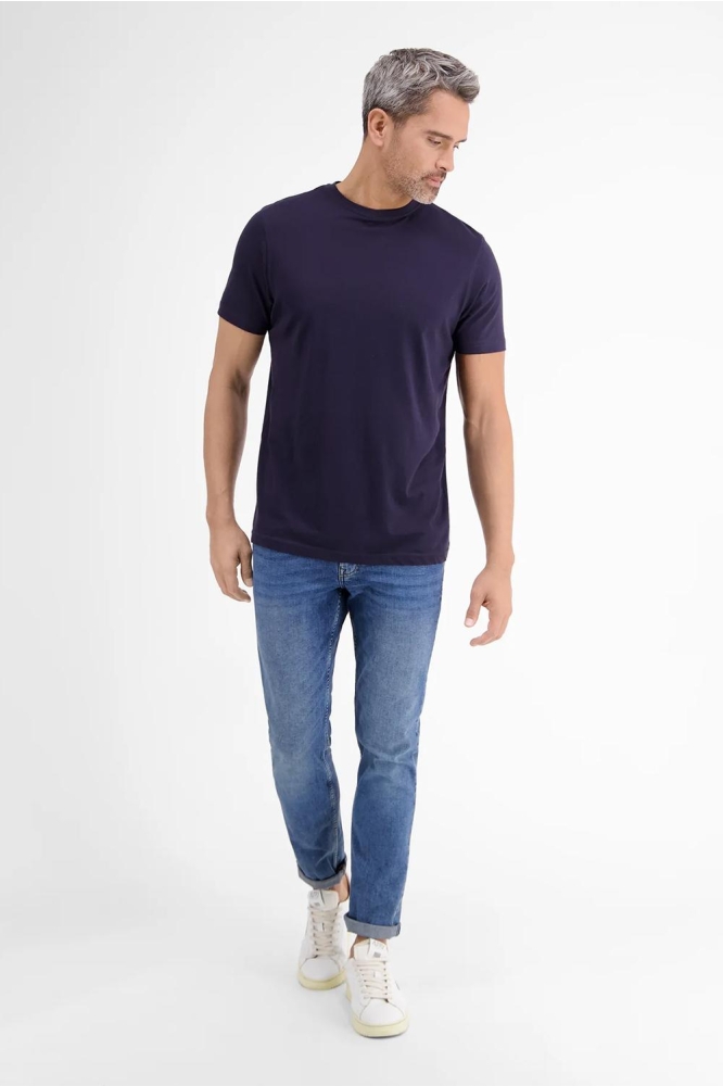 Lerros blauwe heren t-shirt | Model