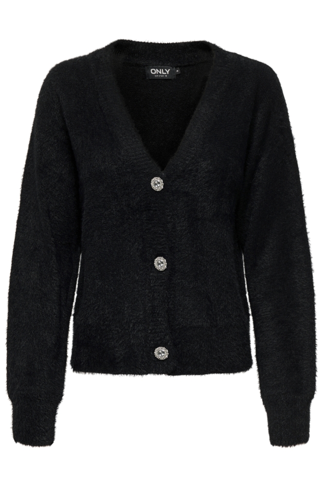 Only zwarte dames vest | Vooraanzicht